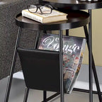 Ensemble de 2 tables gigognes Leestra Modern en acier noir mat de 20 pouces par Furniture of America