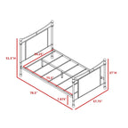 Lit en métal rembourré
