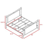 Lit en métal rembourré