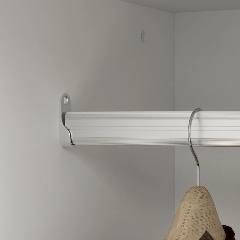 Armoire traditionnelle Home à 2 tiroirs, autoportante, en bois laqué blanc - 63 po L x 71,3 po