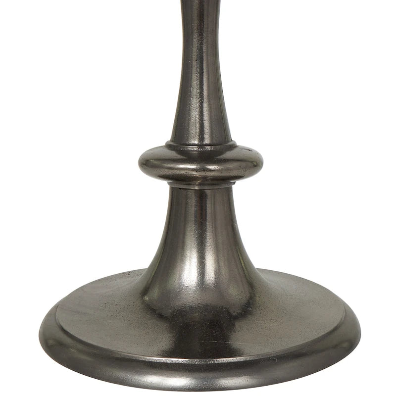 Table d'appoint en aluminium tourné - Noir - Roche River Decor - 45,7 cm (L) x 45,7 cm (l) x 58,4 cm (H)