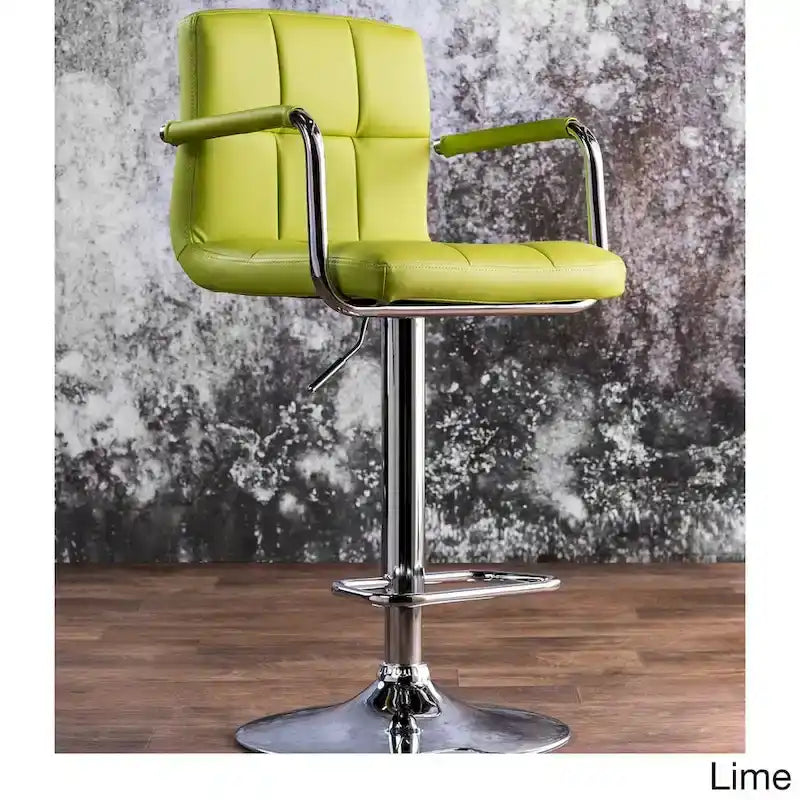 Tabouret de bar pivotant et réglable Corvelli Modern en similicuir de Furniture of America