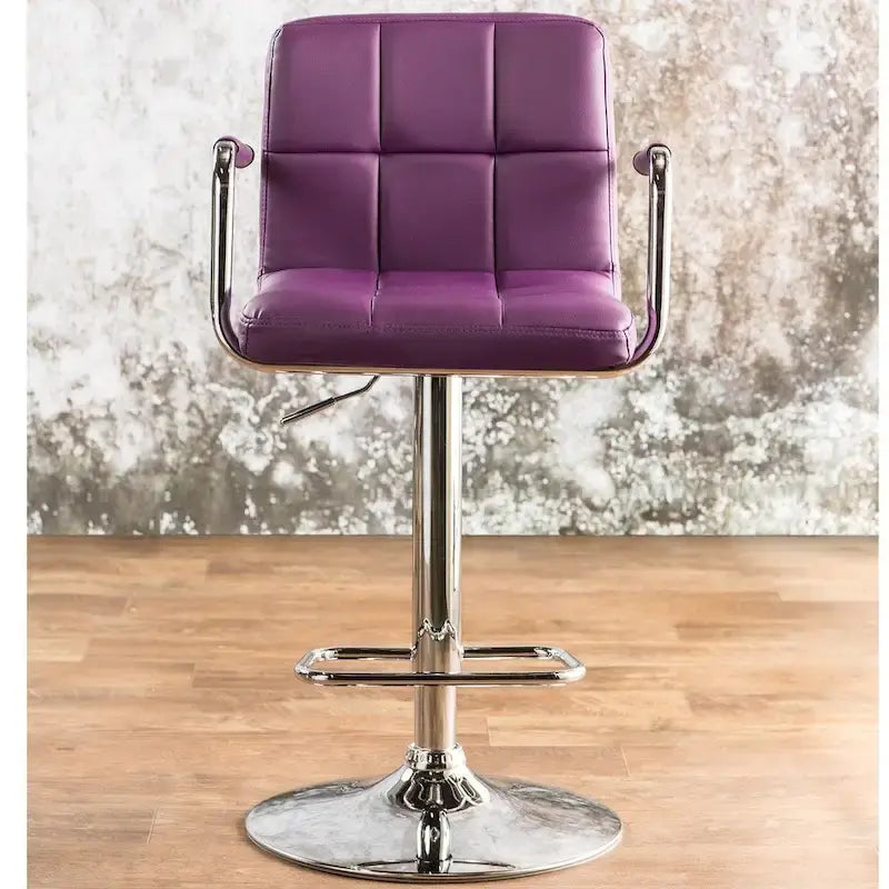 Tabouret de bar pivotant et réglable Corvelli Modern en similicuir de Furniture of America