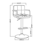 Tabouret de bar pivotant et réglable Corvelli Modern en similicuir de Furniture of America