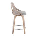 Tabouret de comptoir à hauteur fixe Gray Barn Charlotte 24 avec pieds en bois courbé (lot de 2)