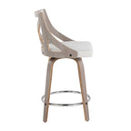 Tabouret de comptoir à hauteur fixe Gray Barn Charlotte 24 avec pieds en bois courbé (lot de 2)