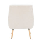 Fauteuil d'appoint Arlo blanc en fausse fourrure sherpa