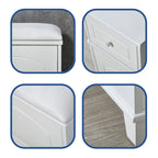 Banc de rangement à chaussures en bois avec tiroir, blanc