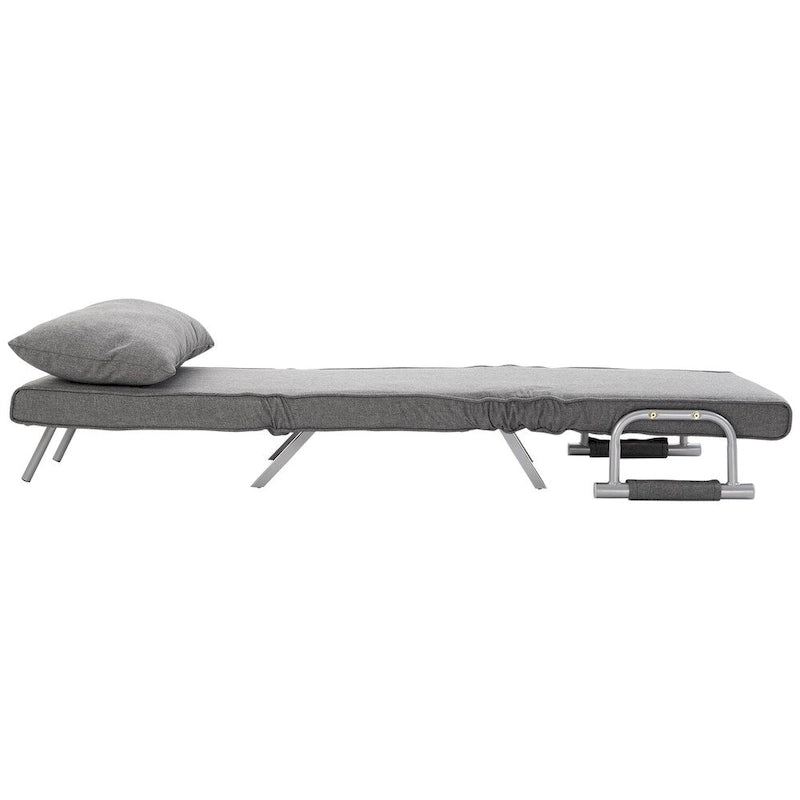 Canapé-lit futon HOMCOM compact avec surface de couchage dépliable confortable pour les invités, dossier inclinable et design élégant