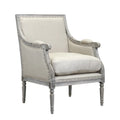 Burnham Home Designs Prentice Collection Off White Wood Arm Chair
