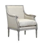 Burnham Home Designs Prentice Collection Off White Wood Arm Chair