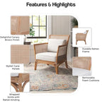 Fauteuil d'appoint en rotin Tatum