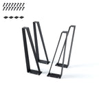 Pieds de table trapézoïdaux Home Soft Things - Lot de 4 pièces