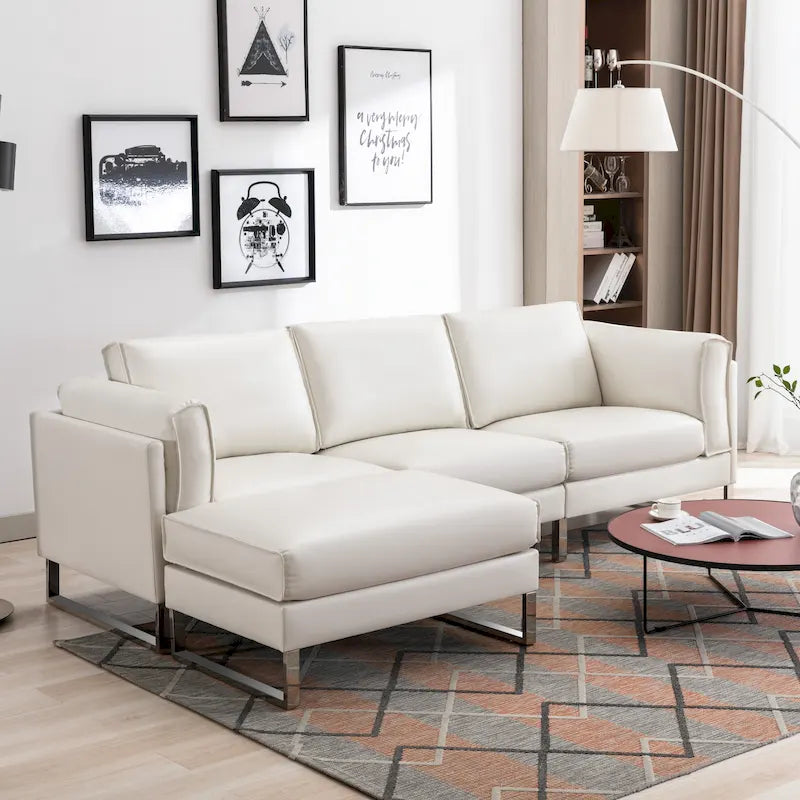 Canapé d'angle en similicuir Morden Fort pour salon