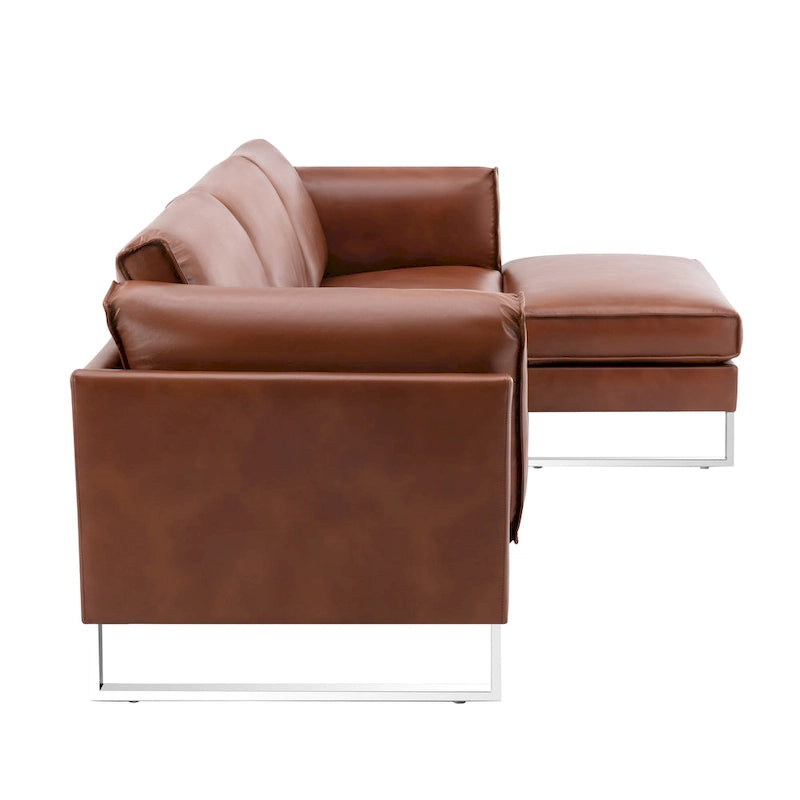 Canapé d'angle en similicuir Morden Fort pour salon