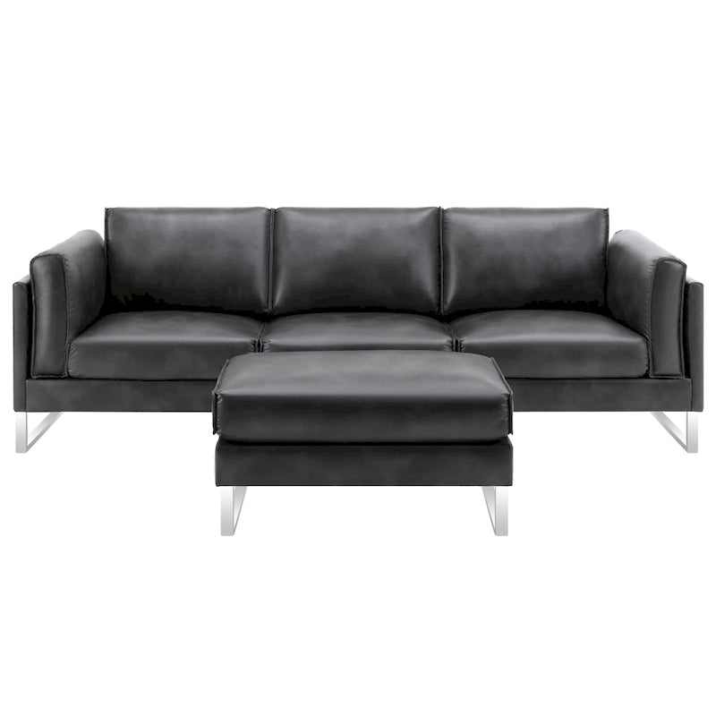 Canapé d'angle en similicuir Morden Fort pour salon