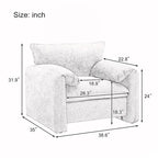 Fauteuil d'appoint surdimensionné