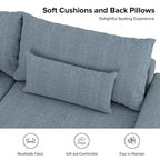 Canapé Conradus Modern surdimensionné 57 pouces à accoudoirs carrés profonds par HULALA HOME