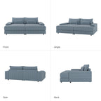 Canapé Conradus Modern surdimensionné 57 pouces à accoudoirs carrés profonds par HULALA HOME