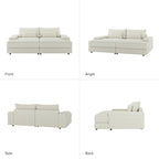 Canapé Conradus Modern surdimensionné 57 pouces à accoudoirs carrés profonds par HULALA HOME