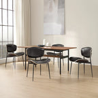 Chaises de salle à manger modernes en bois courbé Art Leon (lot de 2)