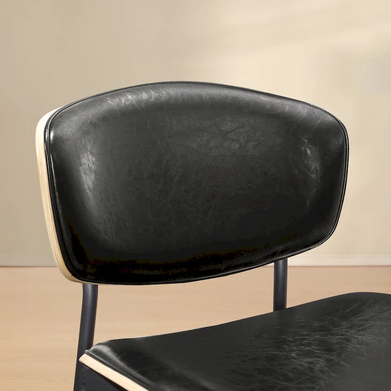 Chaises de salle à manger modernes en bois courbé Art Leon (lot de 2)