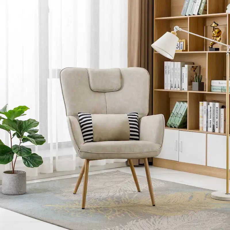 Fauteuils d'appoint à oreilles en similicuir Hausfame pour salon