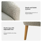 Fauteuil Sheila moderne 30W en boucle avec pieds en bois massif, lot de 2, par HULALA HOME