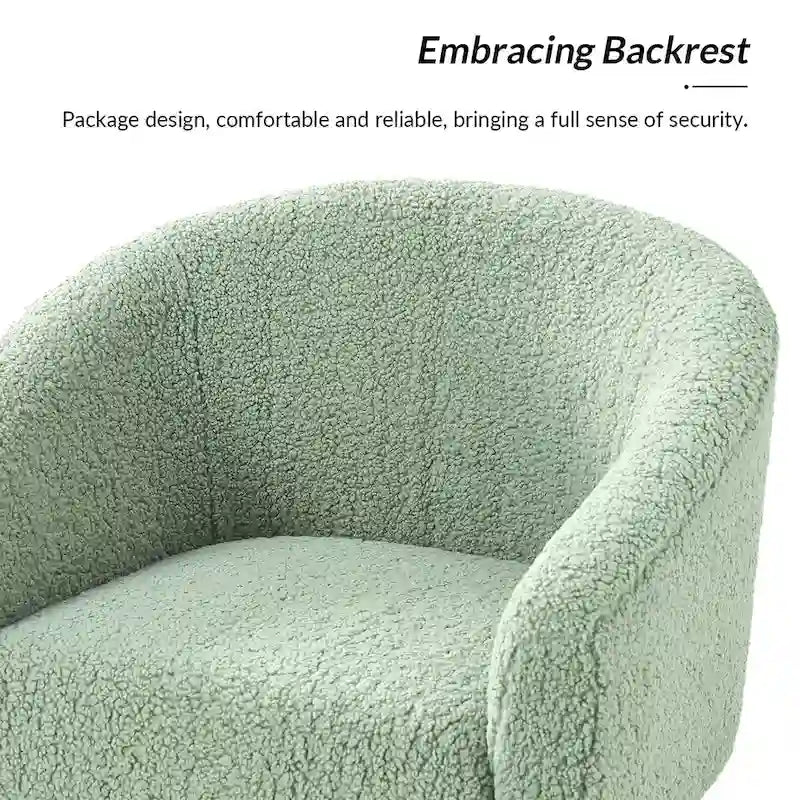 Fauteuil Sheila moderne 30W en boucle avec pieds en bois massif, lot de 2, par HULALA HOME