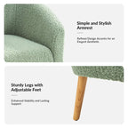 Fauteuil Sheila moderne 30W en boucle avec pieds en bois massif, lot de 2, par HULALA HOME