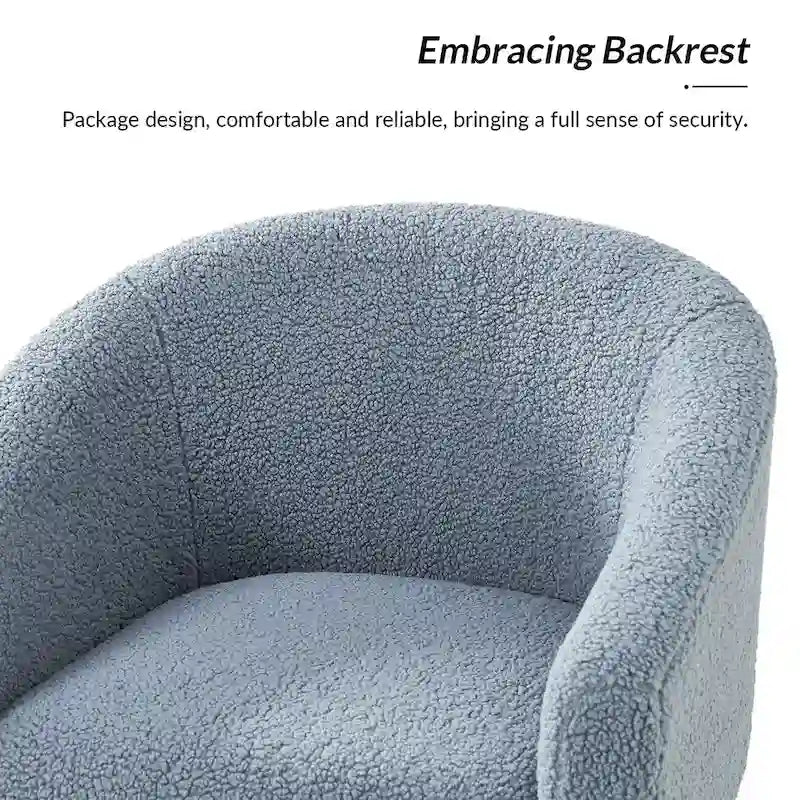 Fauteuil Sheila moderne 30W en boucle avec pieds en bois massif, lot de 2, par HULALA HOME