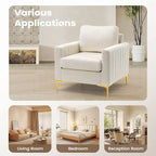 Fauteuil club avec fauteuil d'appoint rembourré moderne Pellebant