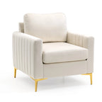 Fauteuil club avec fauteuil d'appoint rembourré moderne Pellebant
