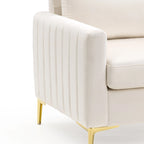 Fauteuil club avec fauteuil d'appoint rembourré moderne Pellebant