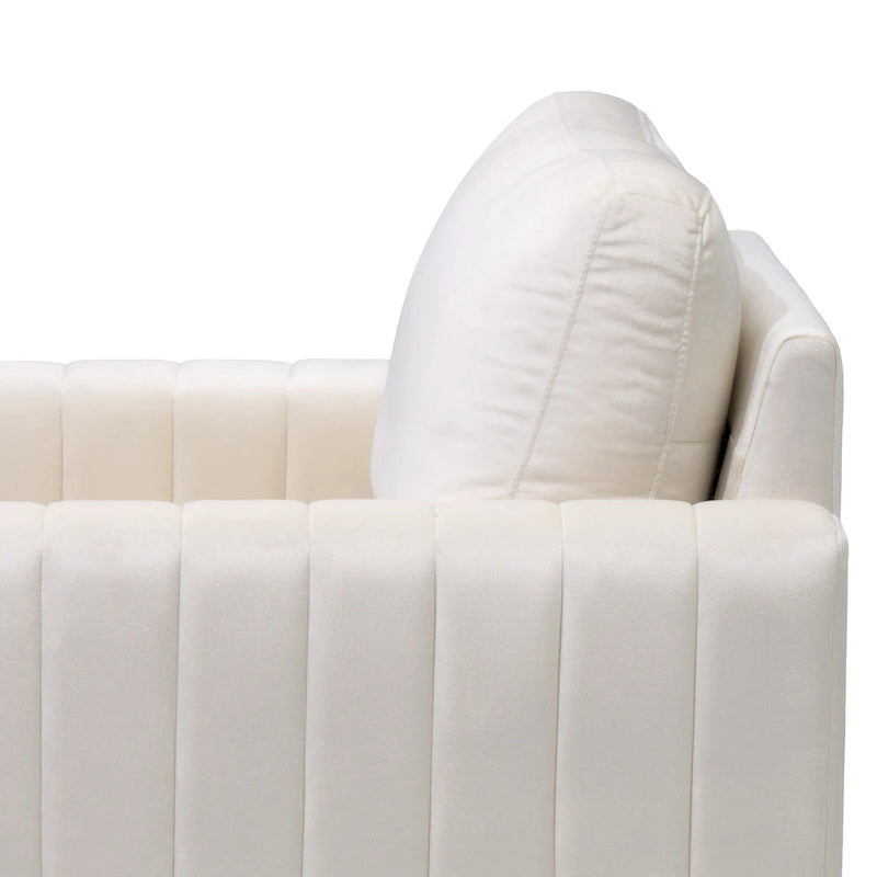 Fauteuil club avec fauteuil d'appoint rembourré moderne Pellebant