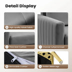 Fauteuil club avec fauteuil d'appoint rembourré moderne Pellebant