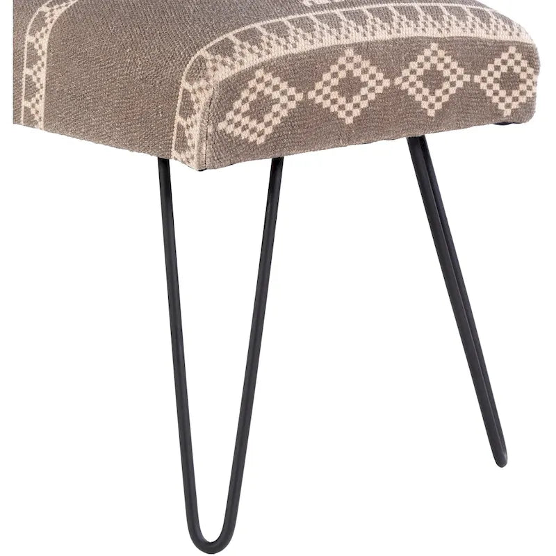 Banc rembourré Heria de style bohème moderne