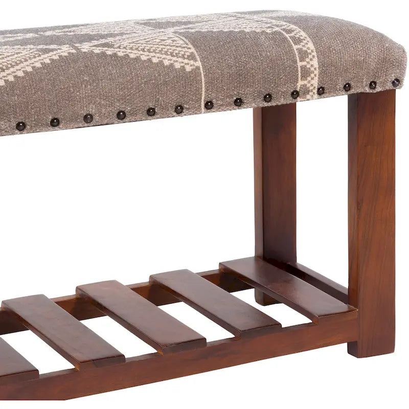 Banc rembourré Heria de style bohème moderne