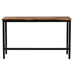 Ensemble table et chaises de salle à manger extra longues avec 3 tabourets style pub