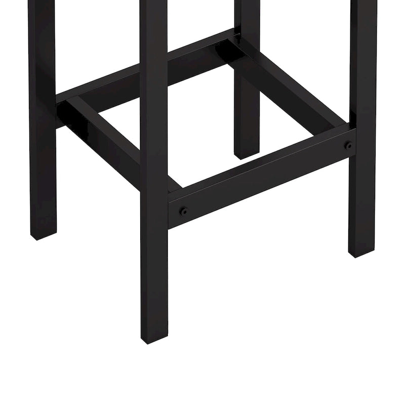 Ensemble table et chaises de salle à manger extra longues avec 3 tabourets style pub