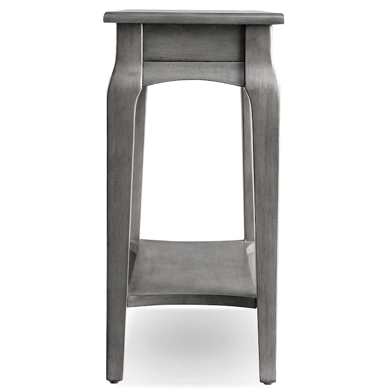 Table d'appoint étroite en bois gris