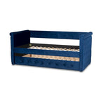 Lit de jour en velours Saky Copper Grove avec lit gigogne