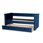 Lit de jour en velours Saky Copper Grove avec lit gigogne