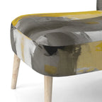 Fauteuil d'appoint capitonné Designart jaune moutarde et gris vif II et fauteuil moderne et contemporain