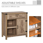 Buffet/meuble de rangement rustique HOMCOM style grange/style ferme moderne pour cuisine et salle à manger