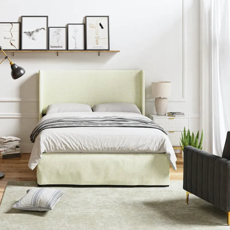 Housse de lit Louise traditionnelle lavable, capitonnée en métal, par HULALA HOME