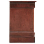 Table de chevet traditionnelle Louis Philippe à 2 tiroirs en bois