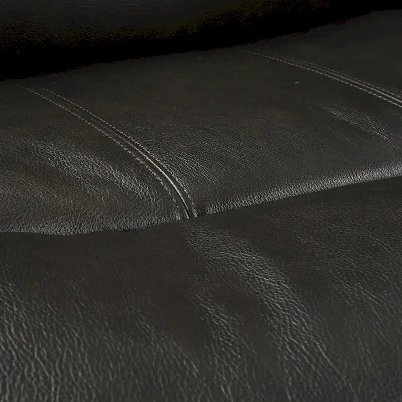 Canapé inclinable électrique deux places en cuir véritable avec rangement et port de chargement USB pour salon