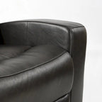 Canapé inclinable électrique deux places en cuir véritable avec rangement et port de chargement USB pour salon