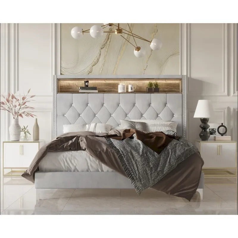 Javan Upholstered Panel Bed